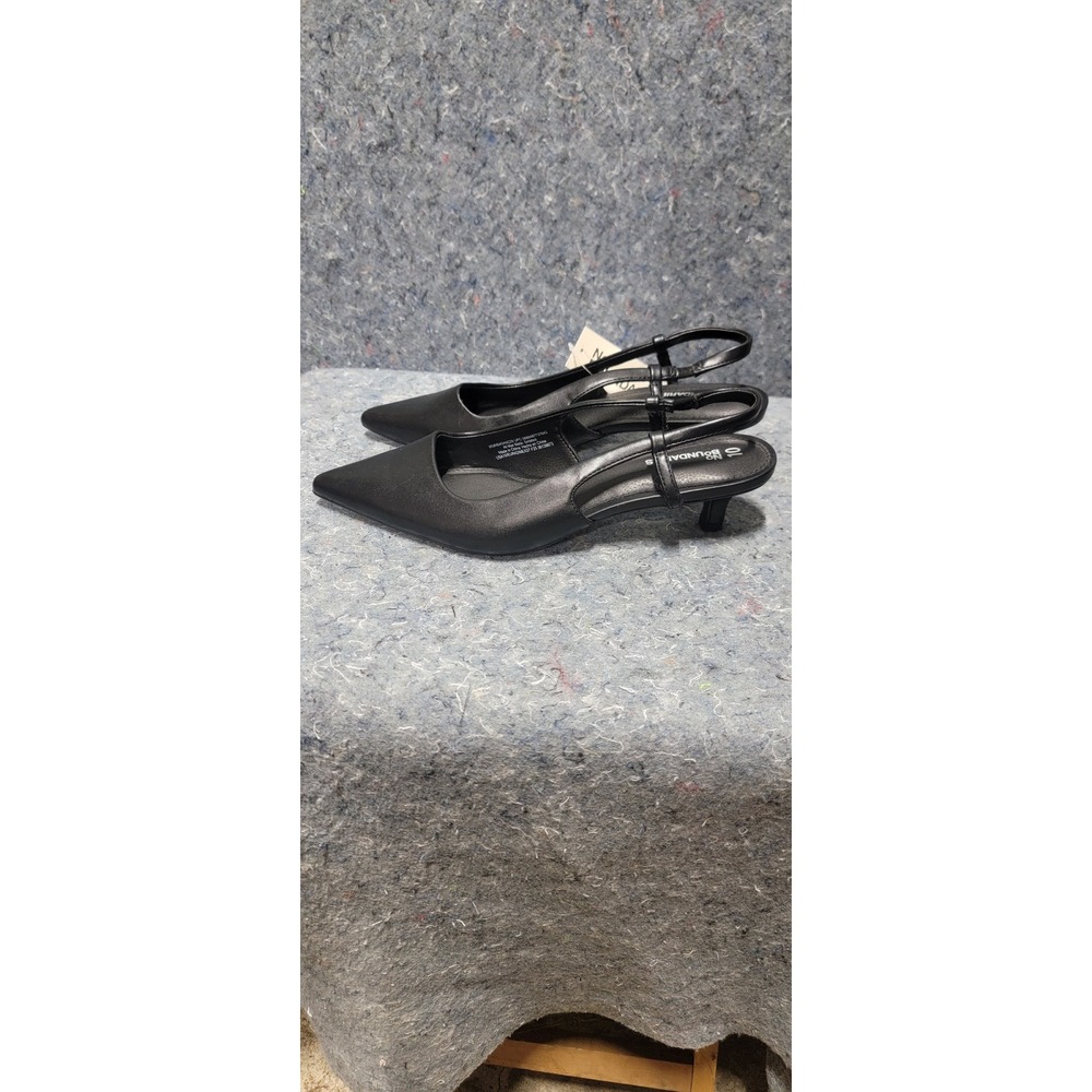 No Boundaries Women's Memory Foam Kitten Sling Back Black Shoes Size 10 NWT - Picture 4 of 6